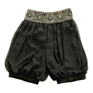 Tony Bowls Black Bubble Shorts with Embellished Waist    Sz 0‎
